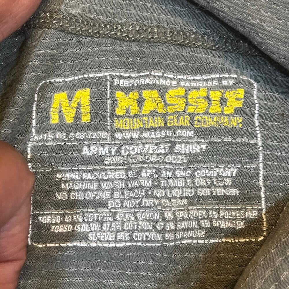 U.S. Army Massif Combat Shirt ACU Digital Camo Men’s M Zipper Pockets - Picture 2 of 8